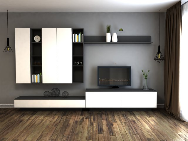 living room Modello 3D .c4d .max .obj .3ds .fbx .stl .blend 
