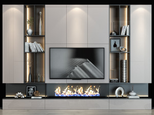 tv shelf 124 3D 모델