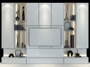 tv shelf 124 3D 모델