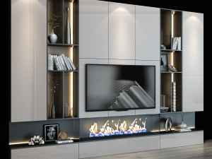 tv shelf 124 3D 모델