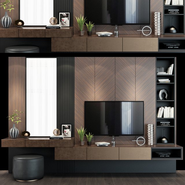 tv shelf 0121 Modelo 3D .c4d .max .obj .3ds .fbx .stl .blend 