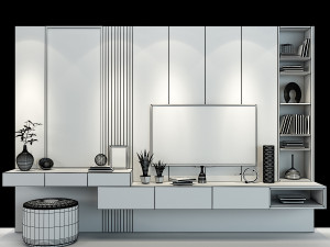 tv shelf 0121 Modelo 3D