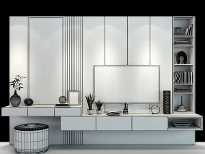 tv shelf 0121 3D Model
