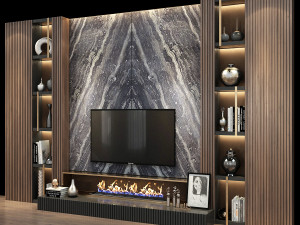 tv wall set 01 3D Model