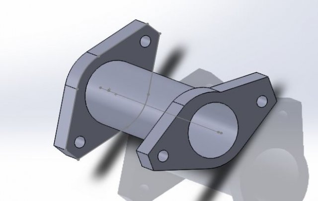 pipe with 45 degree flanges Model do druku 3D .c4d .max .obj .3ds .fbx .stl .blend 