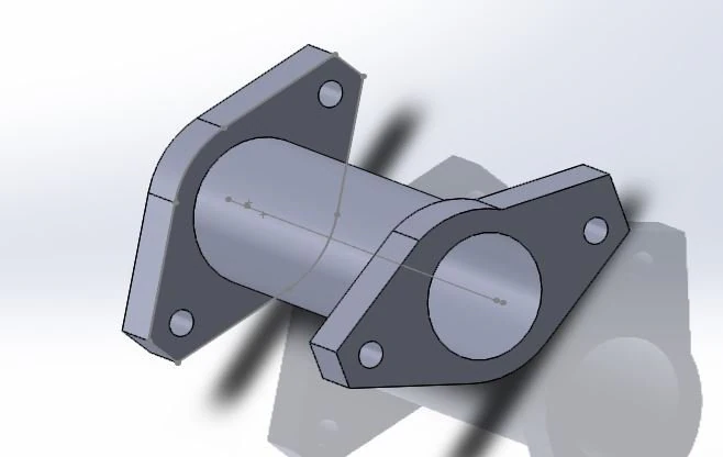 pipe with 45 degree flanges 3D Print Model .c4d .max .obj .3ds .fbx .stl .blend 