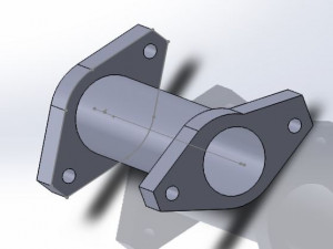 pipe with 45 degree flanges 3D 프린트 모델