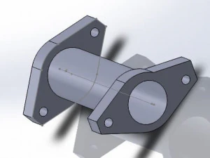 tuyau avec brides &agrave; 45 degr&eacute;s Modèles 3D en vedette