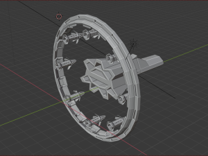 lowpoly starship Model 3D