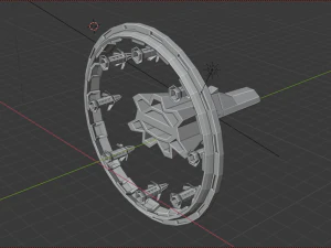 lowpoly starship 3D Model