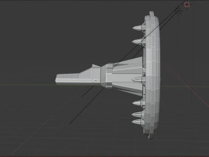 lowpoly starship 3D Model