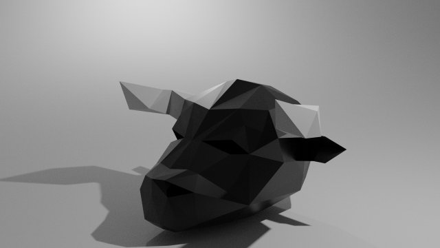 low poly bull 3D Model .c4d .max .obj .3ds .fbx .stl .blend 
