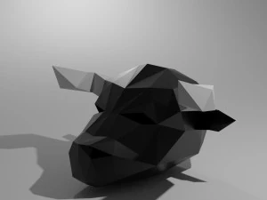 d&uuml;ş&uuml;k poli boğa 3D Model