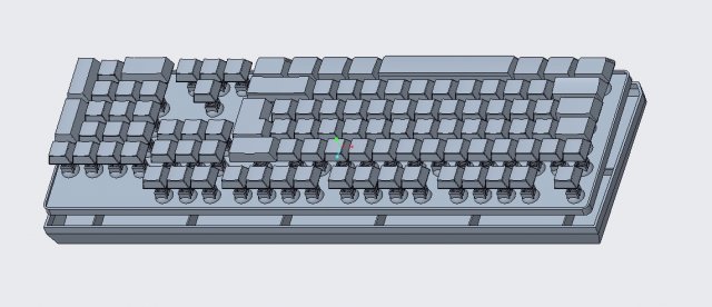 disassembly keyboard 3D 模型 .c4d .max .obj .3ds .fbx .stl .blend 