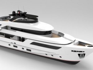 motor yacht 126 feet Modelo 3D