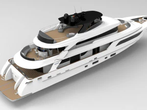 motor yacht 126 feet 3D Model