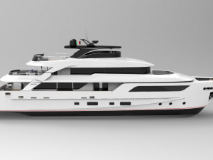 motor yacht 126 feet Modello 3D