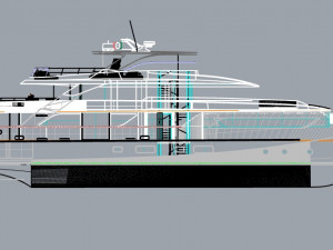 motor yacht 126 feet Modello 3D