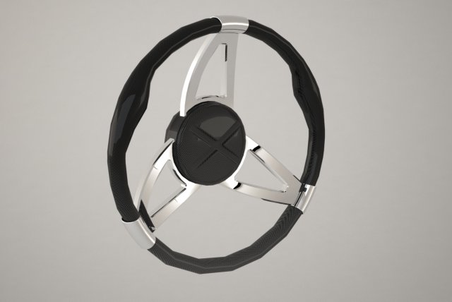 carbon steering wheel Modelo 3D .c4d .max .obj .3ds .fbx .stl .blend 