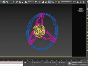carbon steering wheel 3D Model
