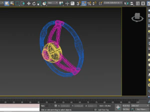 carbon steering wheel 3D Model
