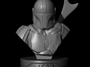 stl mandalorian - mando from star wars saga mandalorian 3D प्रिंट मॉडल