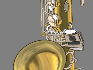 alto saxophone 3D-Modell