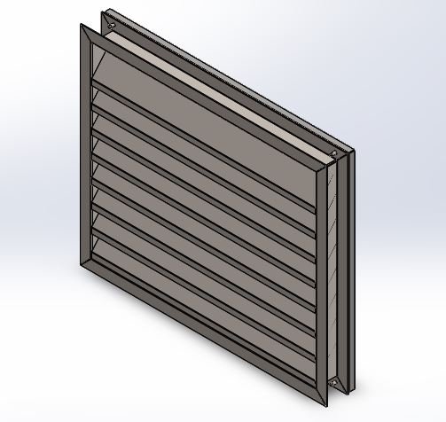 metal grille door aisi304 with air filter 600x500x55mm Modelo 3D .c4d .max .obj .3ds .fbx .stl .blend 