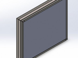 metal grille door aisi304 with air filter 600x500x55mm Modelo 3D