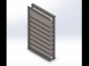 metal grille door aisi304 with air filter 600x500x55mm 3D Model