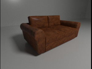 sofa leater Model 3D