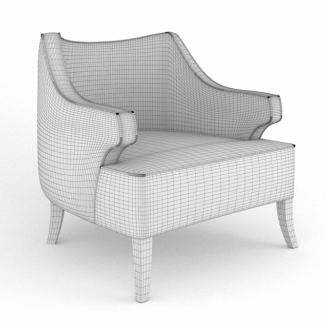 java armchair 3D 模型 .c4d .max .obj .3ds .fbx .stl .blend