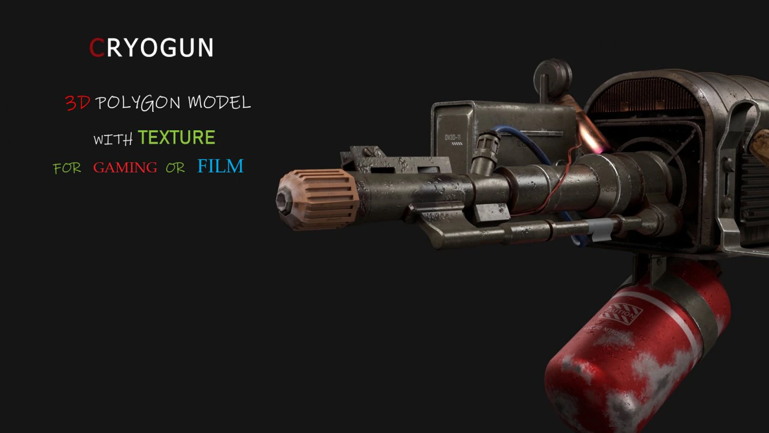 cryogun 3D Model .c4d .max .obj .3ds .fbx .stl .blend 