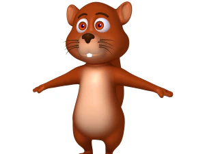 squirrel cartoon 3D Model