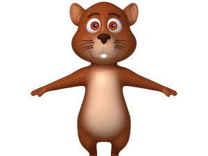 squirrel cartoon 3D Model