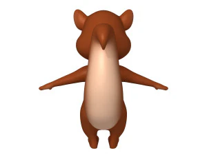 squirrel cartoon 3D Model