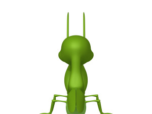 praying mantis cartoon 3D Model