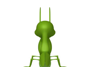 praying mantis cartoon 3D Model