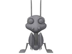 praying mantis cartoon 3D Model