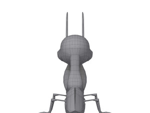 praying mantis cartoon 3D Model