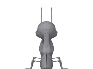 praying mantis cartoon 3D Model