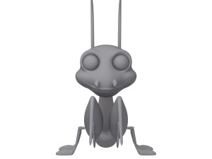 praying mantis cartoon 3D Model