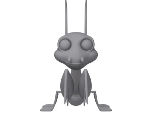 praying mantis cartoon 3D Model