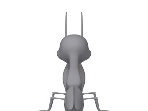 praying mantis cartoon 3D Model