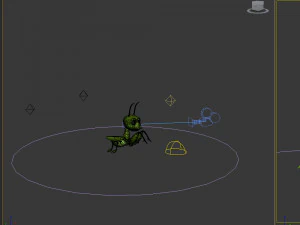 praying mantis cartoon 3D Model