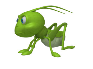 grasshopper cartoon 3D-Modell