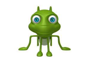 grasshopper cartoon 3D-Modell