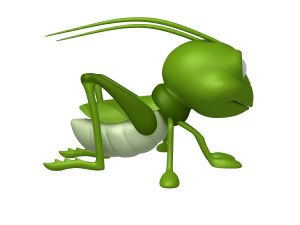 grasshopper cartoon 3D Model