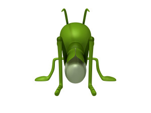 grasshopper cartoon 3D-Modell