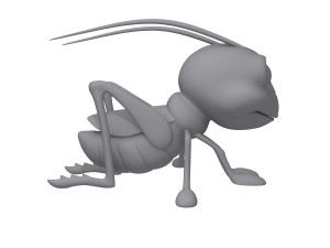 grasshopper cartoon 3D-Modell